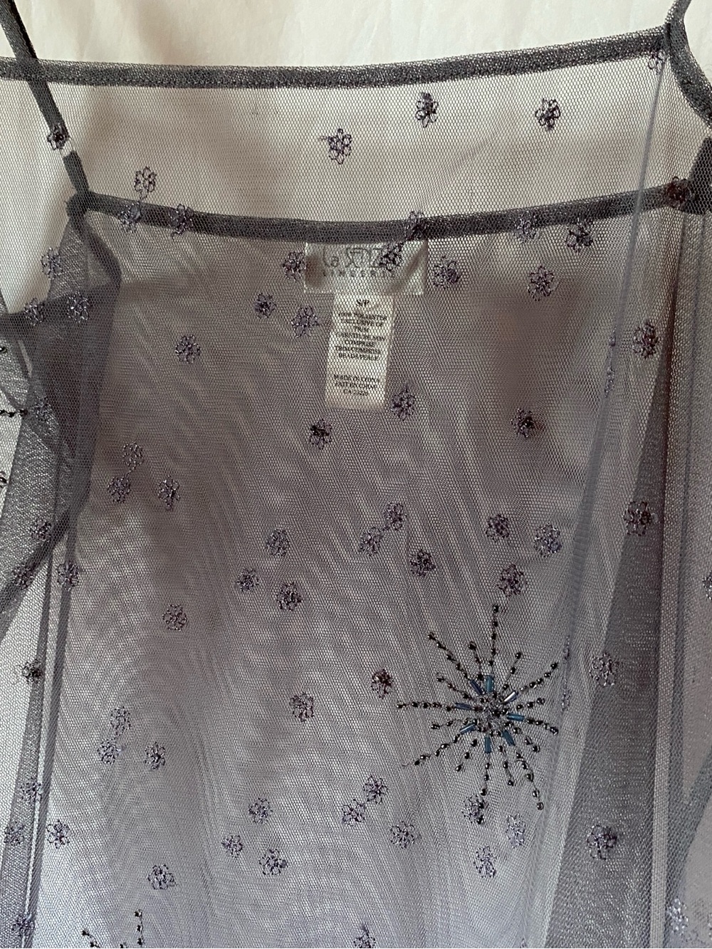 La SENZA Sheer Black Embellished Swim Coverup
